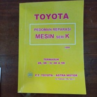 Image of TOYOTA AVANZA Pedoman Reparasi Mesin K3-DE